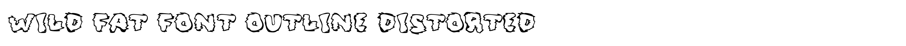 Wild Fat Font Outline Distorted